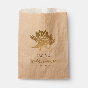 GLAMOROUS GOLD FLORAL BRAUTPARTY GESCHENKTÜTCHEN