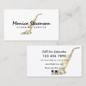 Glamorous gold glitter cleaning  visitenkarte (Vorne/Hinten)