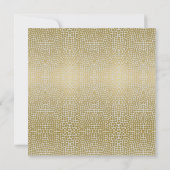GLAMOROUS GOLD GRAY DOTS MOSAIC WEDD EINLADUNG (Rückseite)