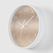Glamorous gold metallic luster, gradient, stars uhr (Winkel)
