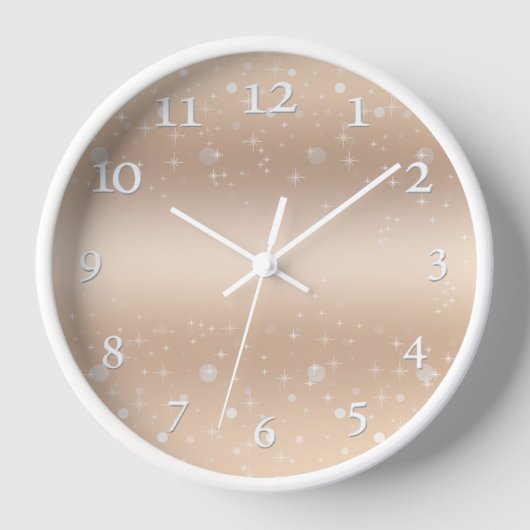 Glamorous gold metallic luster, gradient, stars uhr (Vorderseite)