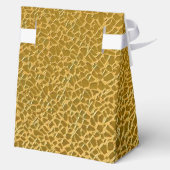 Glamorous Gold Texture Tent Favor Boxes Decor Geschenkschachtel (Rückseite)