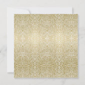 GLAMOROUS GOLD WHITE DOTS MOSAIC VERLOBUNG EINLADUNG (Rückseite)
