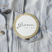 GLAMOROUS GOLD WHITE MOSAIC DOTS GROSS ZU SEIN BUTTON (Beispiel)