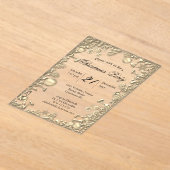 Glamorous Golden Decorations Christmas Party  Acryleinladungen (Ablage )