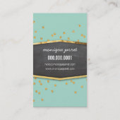 GLAMOROUS Goldfolie Glitzer Konfetti Minze grün Visitenkarte (Rückseite)