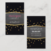 GLAMOROUS Goldfolie Glitzer Konfetti, modern schwa Visitenkarte (Vorne/Hinten)