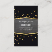 GLAMOROUS Goldfolie Glitzer Konfetti, modern schwa Visitenkarte (Rückseite)