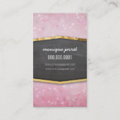 GLAMOROUS Goldfolienkalkplatten-Tafel, rosa Schnab Visitenkarte (Rückseite)