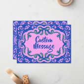 Glamorous Greetings Mitteilungskarte (Vorderseite/Rückseite Beispiel)