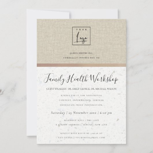 GLAMOROUS IMITATS GOLD SEMINAR CORPORATE TALKVERAN EINLADUNG (Vorderseite)