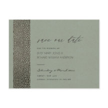 GLAMOROUS KUPER SILVER DOTS MOSAIC SAVE THE DATE