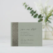 GLAMOROUS KUPER SILVER DOTS MOSAIC SAVE THE DATE ANKÜNDIGUNGSPOSTKARTE (Stehend Vorderseite)