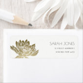 GLAMOROUS PALE GOLD WHITE LOTUS FLORAL ADRESSE (Insitu)
