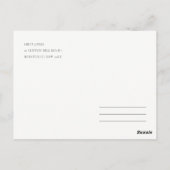 GLAMOROUS PALE GOLD WHITE LOTUS FLORAL DANKE POSTKARTE (Rückseite)