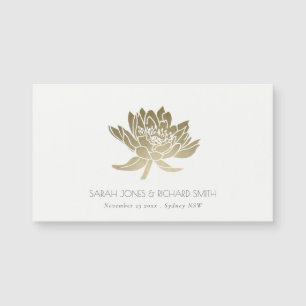 GLAMOROUS PALE GOLD WHLL FLORAL SAVE THE DATE MAGNETKARTE