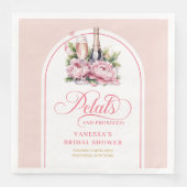 Glamorous Petals and Prosecco Bridal Napkins Set Serviette (Vorderseite)