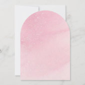 Glamorous Pink Glitter Mermaid Style Bride Dressed Einladung (Rückseite)