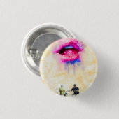 Glamorous Pink Lip Illustration Button (Vorne & Hinten)