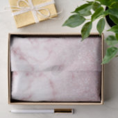 Glamorous Pink White Glitter Marble Gradient Schat Seidenpapier (Geschenk)