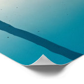 Glamorous Poolside Scene – Vintage-Inspired Travel Poster (Ecke)