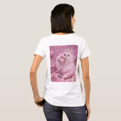 Glamorous Princess Cat Using Pink Telephone T-Shirt (Schwarz voll)