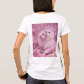 Glamorous Princess Cat Using Pink Telephone T-Shirt (Rückseite)