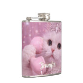 Glamorous Princess Cat Using Telephone             Flachmann (Rechts)