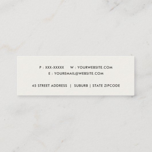 GLAMOROUS PURPLE GOLD FAUX TRIANGULAR PATTERN MINI VISITENKARTE (Rückseite)