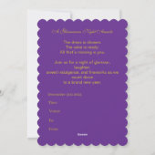 Glamorous Purple & Gold New Year 2026 Invitation Einladung (Rückseite)