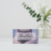 Glamorous Queen Cat Sparkling Fantasy Portrait     Visitenkarte (Stehend Vorderseite)