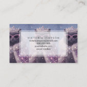 Glamorous Queen Cat Sparkling Fantasy Portrait     Visitenkarte (Rückseite)