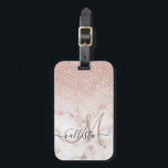 Glamorous Rose Gold White Glitter Marble Gradient Gepäckanhänger<br><div class="desc">Dieses elegante und mädchenhafte Design ist perfekt für die trendige und stilvolle Mode. Es verfügt über ein Imitat gedruckt Rose Gold funkelnd Glitzer ombre Farbverlauf auf einer Rose rosa und weiß Marmor Stein Muster Hintergrund. Es ist glamourös, elegant, luxuriös, modern und elegant. ***WICHTIGE HINWEIS FÜR DESIGN: Für individuelle Designanfragen, wie...</div>