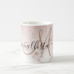 Glamorous Rose Gold White Glitter Marble Gradient Kaffeetasse<br><div class="desc">Dieses elegante und mädchenhafte Design ist perfekt für die trendige und stilvolle Mode. Es verfügt über ein Imitat gedruckt Rose Gold funkelnd Glitzer ombre Farbverlauf auf einer Rose rosa und weiß Marmor Stein Muster Hintergrund. Es ist glamourös, elegant, luxuriös, modern und elegant. ***WICHTIGE HINWEIS FÜR DESIGN: Für individuelle Designanfragen, wie...</div>