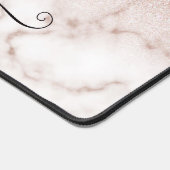 Glamorous Rose Gold White Glitter Marble Gradient Schreibtischunterlage (Ecke)
