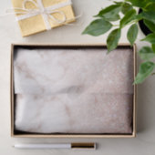 Glamorous Rose Gold White Glitter Marble Gradient Seidenpapier (Geschenk)