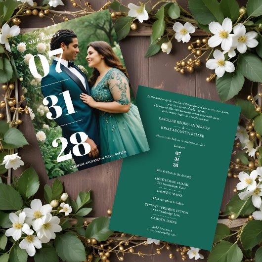 Glamorous Simple Enchanting & Delicate Minimalist  Einladung