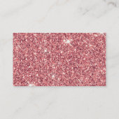 GLAMOROUS SPARKLE niedlicher goldrosa Glitzer Visitenkarte (Rückseite)