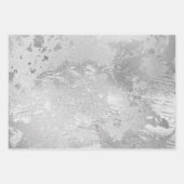 Glamorous Sparkling Silver Glitter & Foil Patterns Geschenkpapier Set (Vorderseite 2)