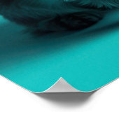 Glamorous Yorkie Dog Portrait – Stylish Diamond Poster (Ecke)