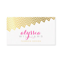 GLAMOROUS Zickzack Muster Stilvoll glänzende Goldf