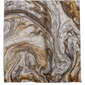 Glamour 001 flüssige Brauntöne Duschvorhang (Vorderseite)