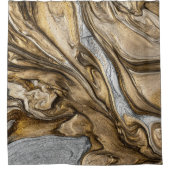 Glamour 002 flüssige Brauntöne Duschvorhang (Vorderseite)