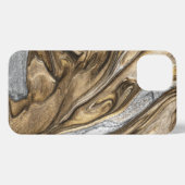 Glamour 002 flüssige Brauntöne iPhone Hülle (Rückseite (Horizontal))