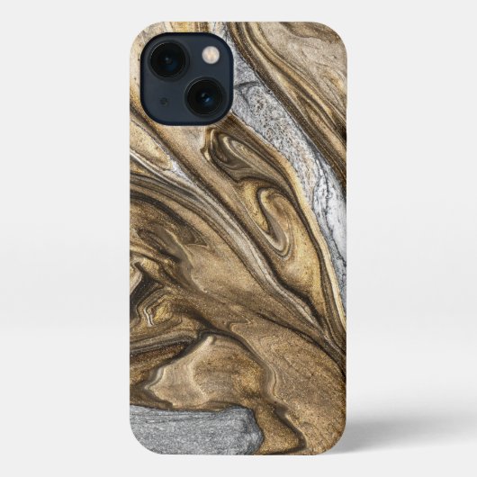 Glamour 002 flüssige Brauntöne iPhone Hülle (Rückseite)