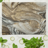 Glamour 003 Flüssigbraun Farben Küchentuch (Gefaltet)