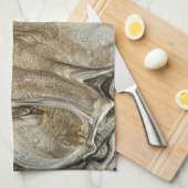 Glamour 003 Flüssigbraun Farben Küchentuch (Viertel Falte)