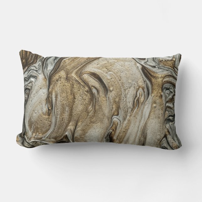 Glamour 003 flüssige Brauntöne Lendenkissen (Vorderseite)