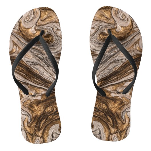 Glamour 004 Brauntöne flip Flops Badesandalen (Fußbett)