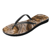 Glamour 004 Brauntöne flip Flops Badesandalen (Schrägansicht)